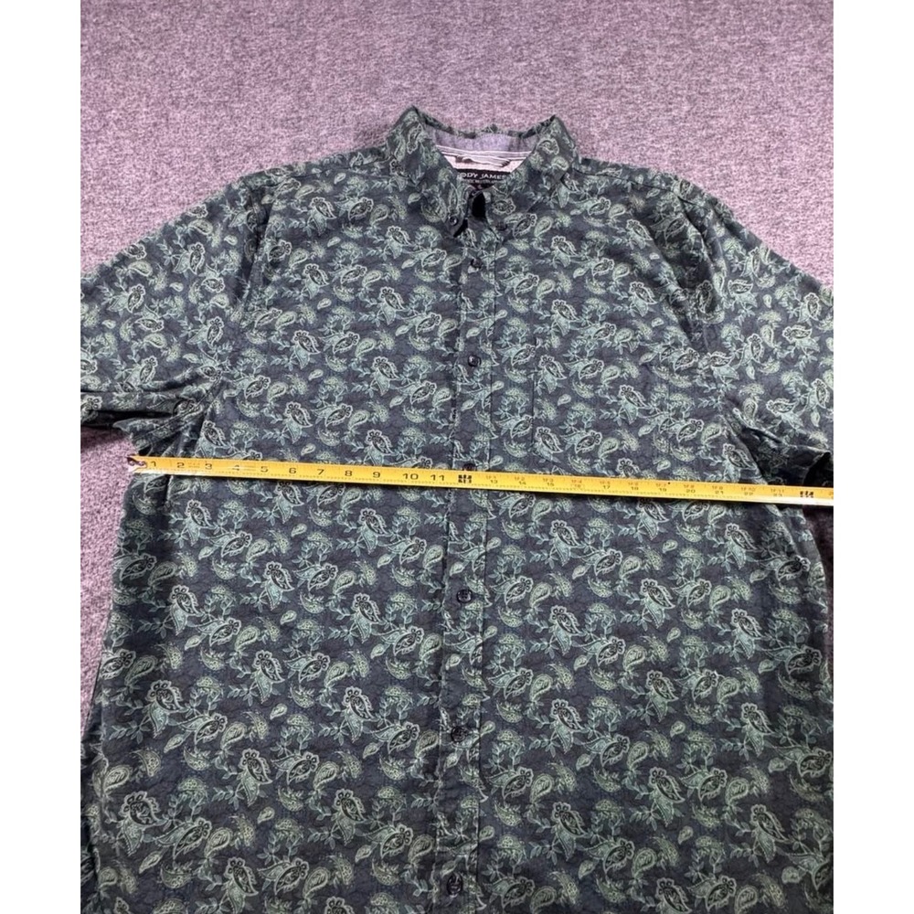 Cody James Mens 2XL Green Paisley Western Button Down Long Sleeve Shirt - Picture 6 of 9